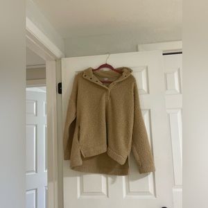 Aerie Tan fuzzy jacket